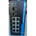 8 X 10 / 100m Tx + 2 X Interruptor de grado industrial administrado SFP con Poe